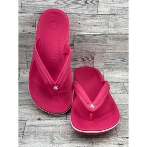 Crocs Kadee II Flip Flops Women's Pink Size 7/8 Comfortable Beach‎ Sandals